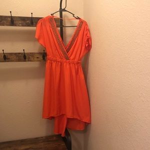 Orange Hi-low Dress
